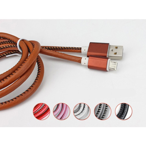 Pu leather charging cable